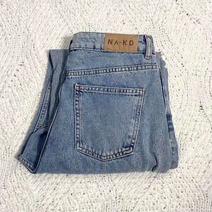 NA - KD Acid Wash‎ Wide Leg Destroyed Jeans Size 38
